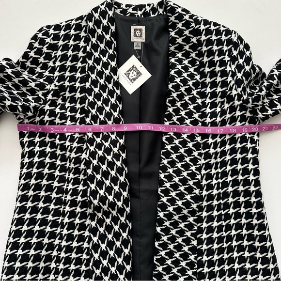 Anne Klein 3/4 Sleeve Houndstooth Blazer Size M Women - Picture 16 of 17